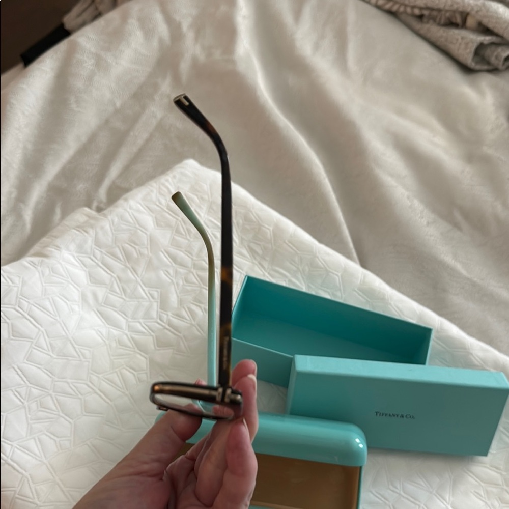 Tiffany & Co. Black Glasses with Blue Case - Picture 5 of 5
